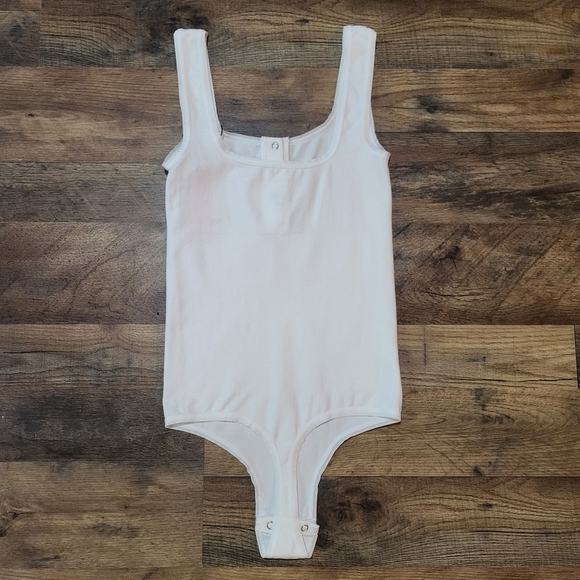 Popilush White Button Down Sleeveless Tummy Control Tank Top Bodysuit Size XS/S - Picture 11 of 11